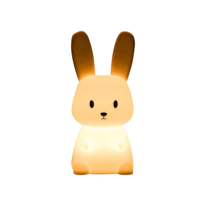 Rabbit-Shaped LED Night Light â€?USB, Tap Control, Multi-Color