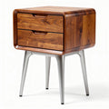 Oak wood nightstand with drawer - 40 x 40 x 55cm