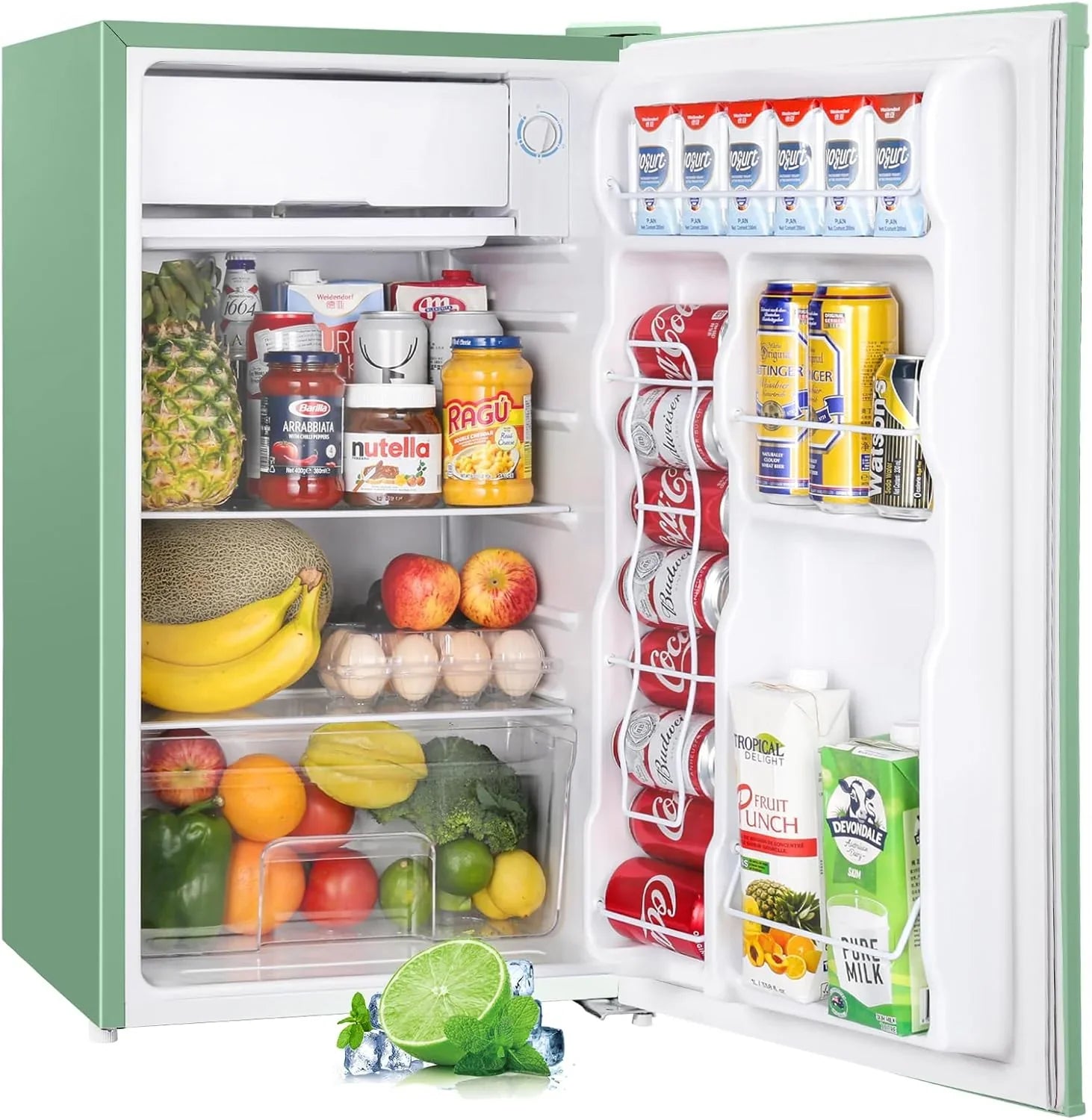 3.2 Cu.Ft Mini Fridge with Freezer â€?Single Door Compact Refrigerator for Dorm, Bedroom, or Office â€?Adjustable Thermostat, Black