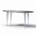 Glass top dining table with chrome legs - 150 x 75 x 75cm