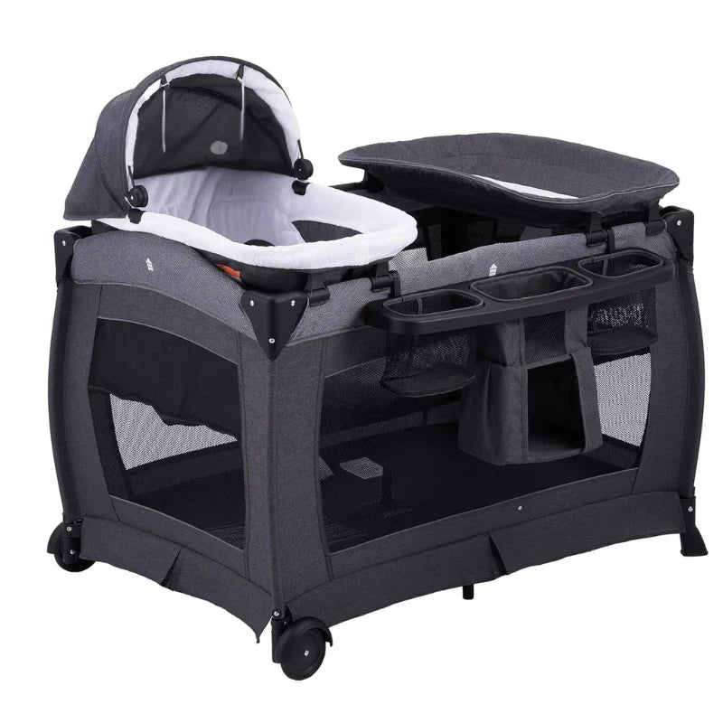 4 in 1 Baby Playard with Mesh Sides and Portable Carrying Bag