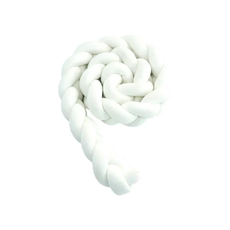 Handwoven Braided Crib Bumper â€?Soft Protective Cushion for Babies