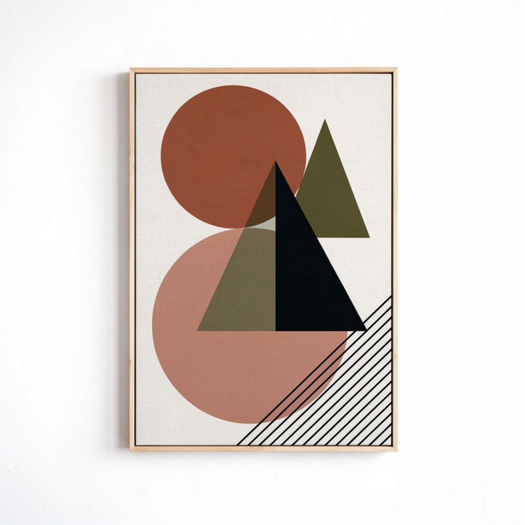 Geometric canvas wall art for modern decor - 60 x 40 x 2cm