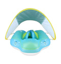 Baby Float with Canopy, Inflatable Pool Ring for 3â€?6 Months, Blue