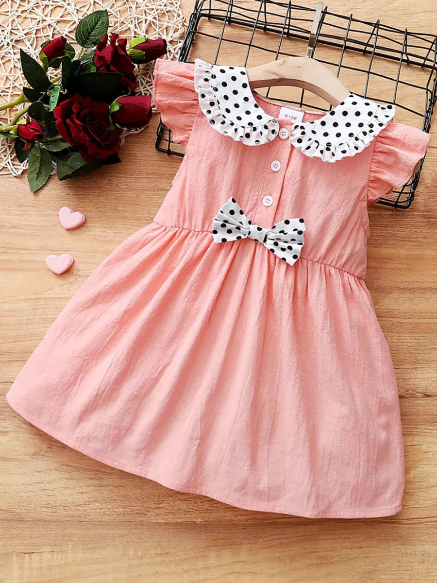 Baby Girl Cotton Bow Dress â€?Comfortable Everyday Style