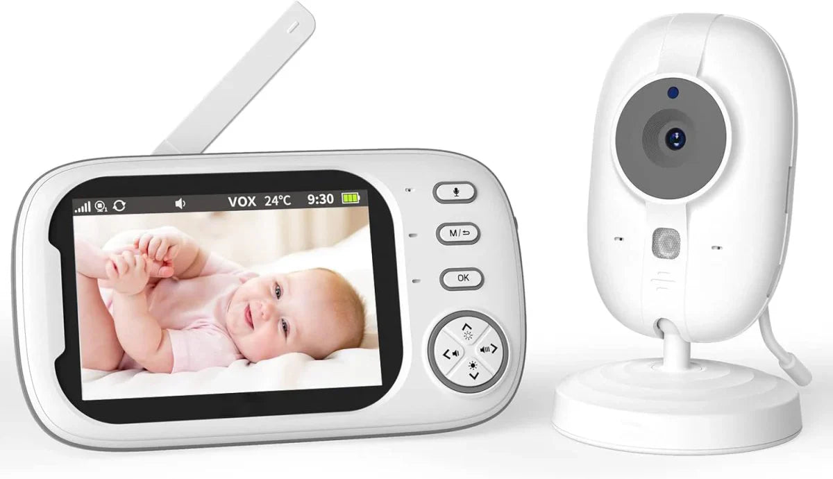 Baby Monitor with 3.5â€?LCD, Dual Cameras, Temperature Sensor