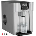 2 in 1 Ice Maker Water Dispenser Countertop 36lbs/24H LCD Display Portable New �� Black