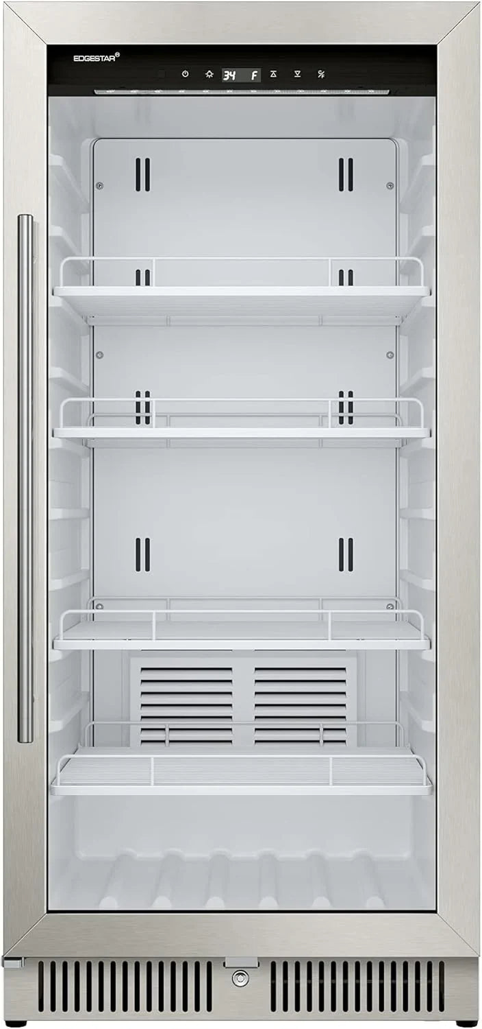 22 Wide 10.1 Cu. Ft. Commercial Beverage Merchandiser â€?Stainless Steel, Temp Alarm, Reversible Door